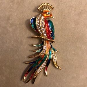 Vintage peacock pin